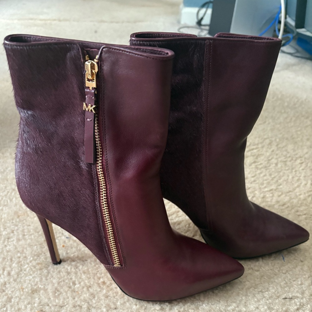 Michael Kors Wine Heeled Boots